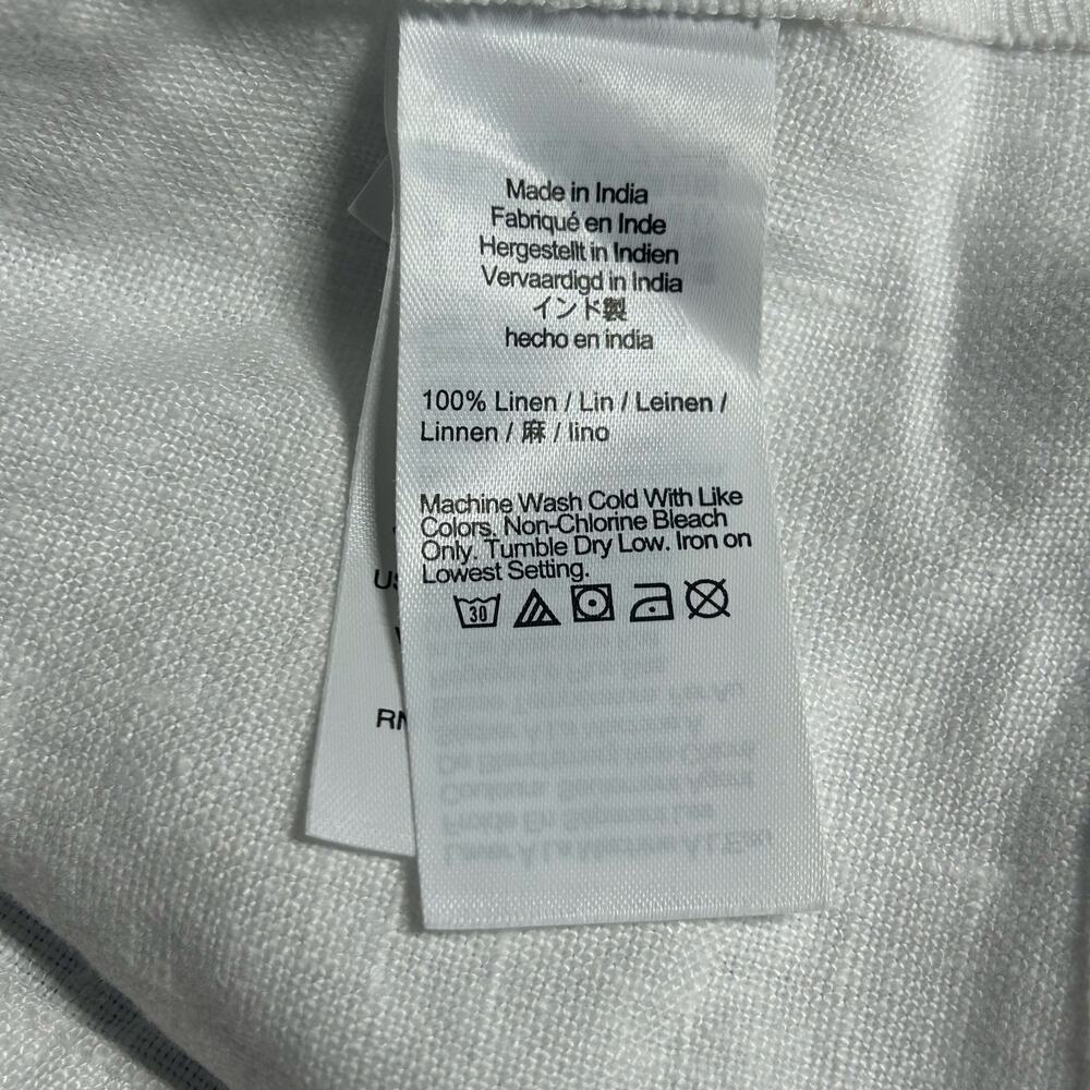 Madewell Women's Embroidered Tank Dress Linen White Square Neck Size 00 NEW Flaw - Picture 11 of 11